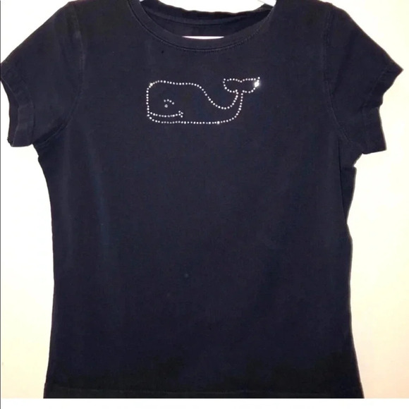 VINEYARD VINES EUC GIRLS NAVY BLUE SHORT SLEEVE TSHIRT TOP SHIRT SZ XS 5… - Picture 1 of 3